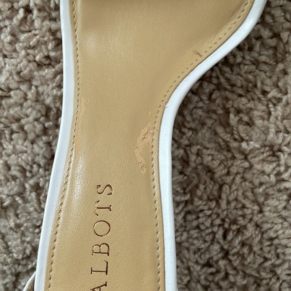Talbots White Women's Ankle Strap Heels Size 9M - Picture 6 of 8